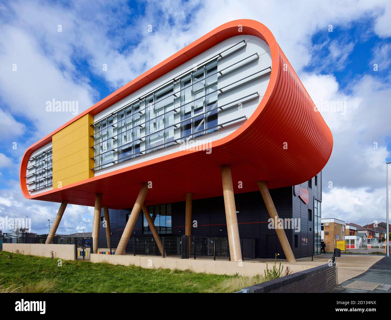 The wonderful Oracle Community building at Blackpool, North West England, UK Stock Photo