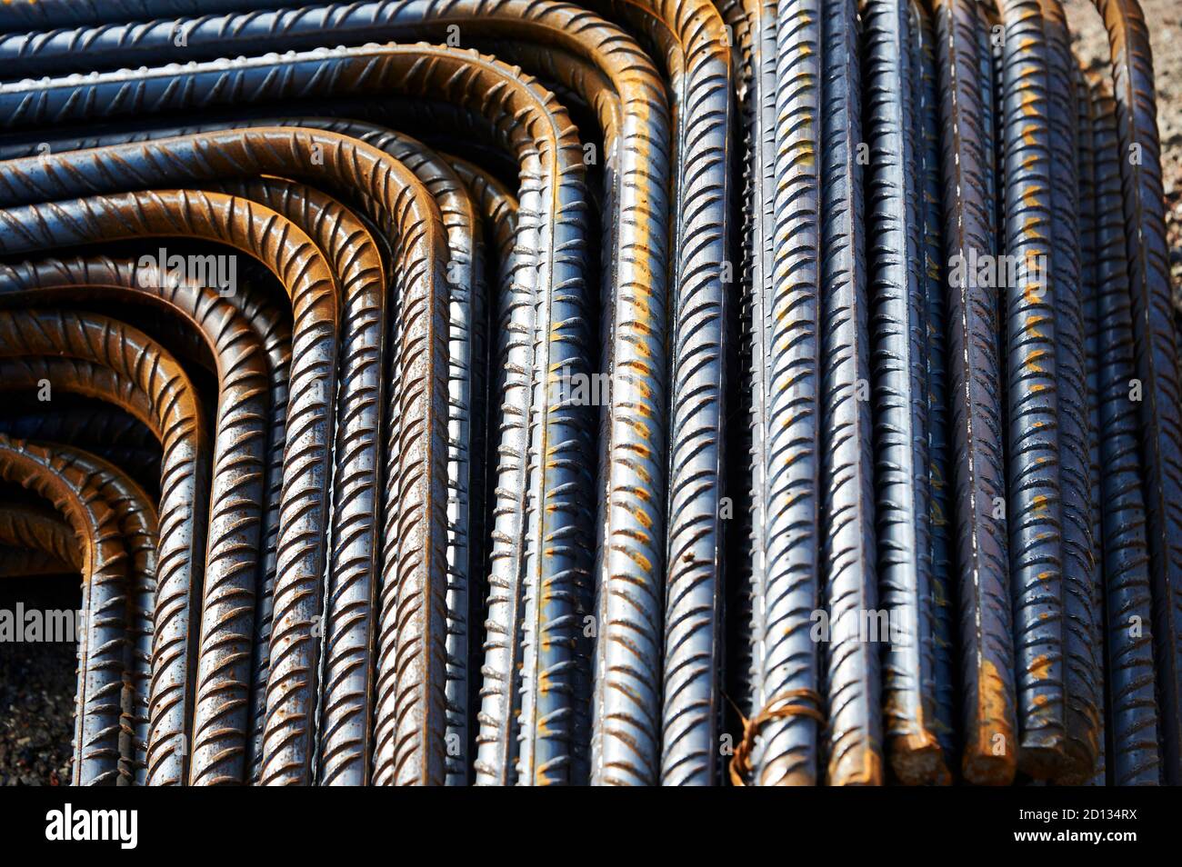 Uk construction industry at work - structural steel, abstract image Stock Photo