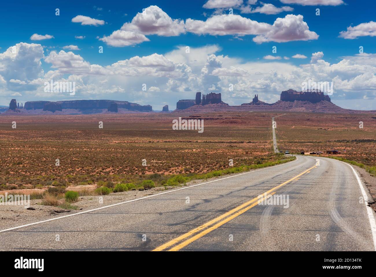 American Highway to Monument Valley, Utah, USA Stock Photo