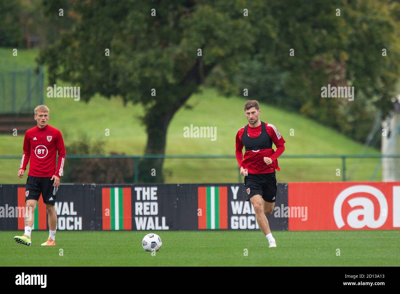 Hensol, Wales, UK. 5th Oct, 2020. Ben Davies during Wales national football team training ahead of matches against England, Republic of Ireland and Bulgaria. Credit: Mark Hawkins/Alamy Live News Stock Photo