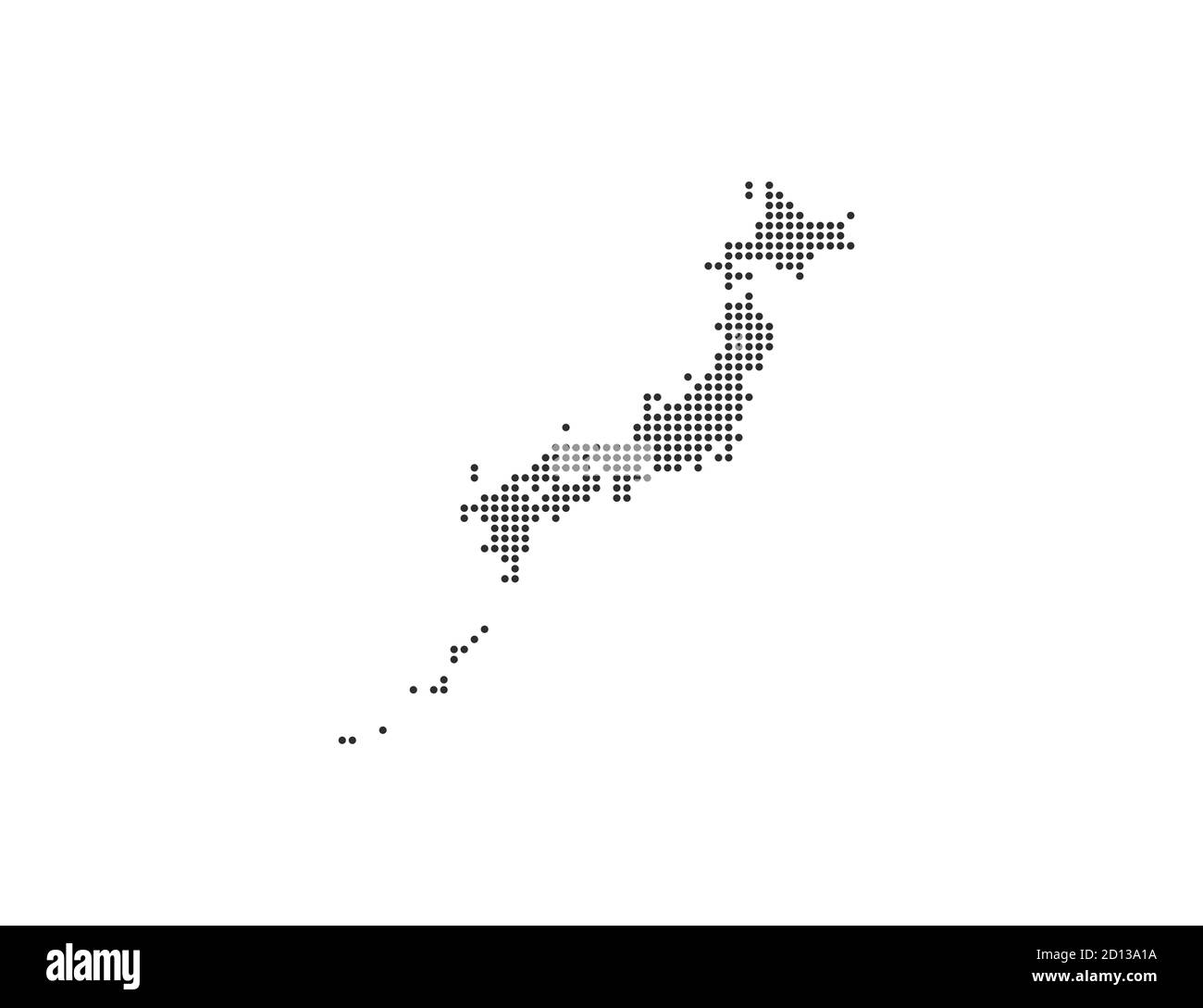 Japan, country, dotted map on white background. Vector illustration. Stock Vector