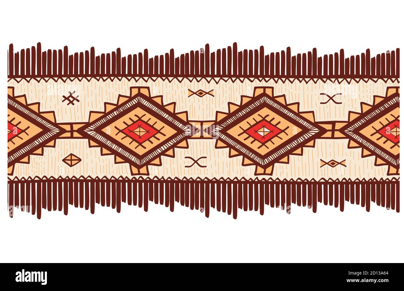 tribal pattern , ethnic pattern or geometric pattern and it's also aztec design of india or ukraine  and africa. Stock Vector