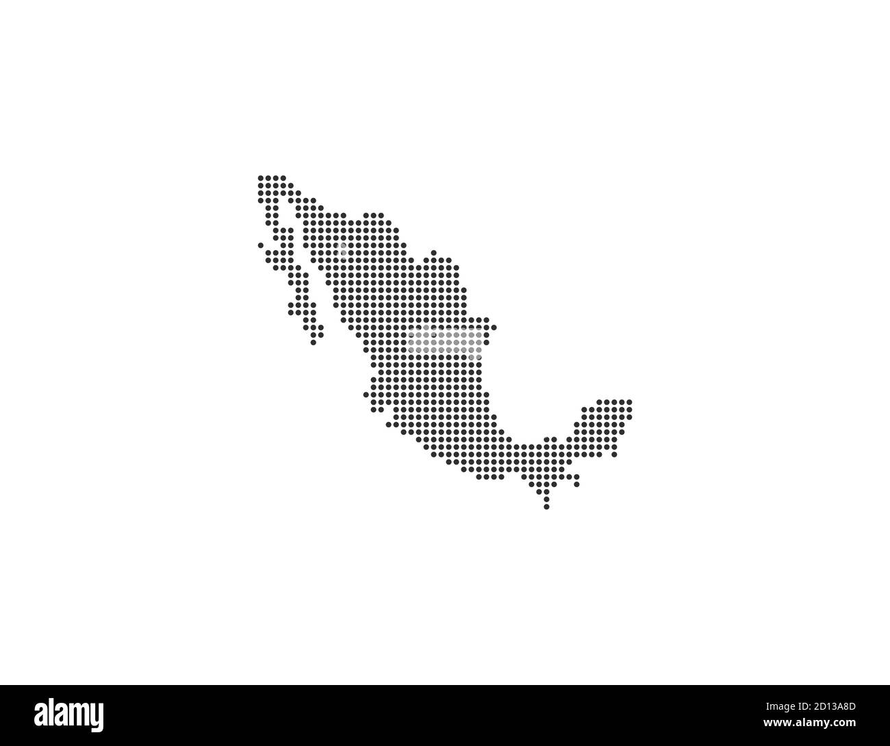 Mexico, country, dotted map on white background. Vector illustration. Stock Vector