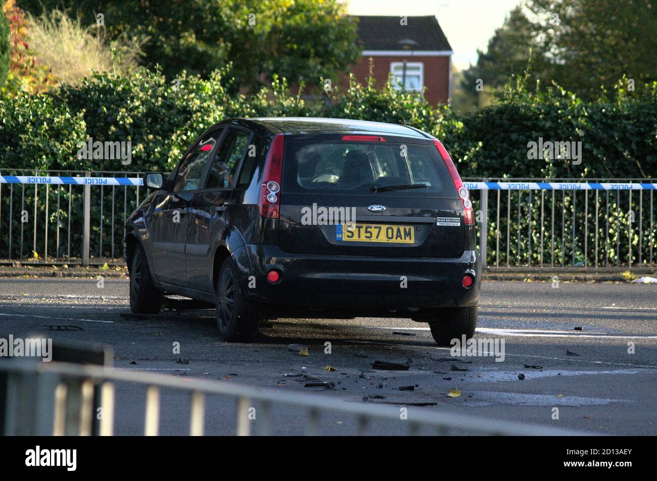 Car crash inside cordon hi-res stock photography and images - Alamy