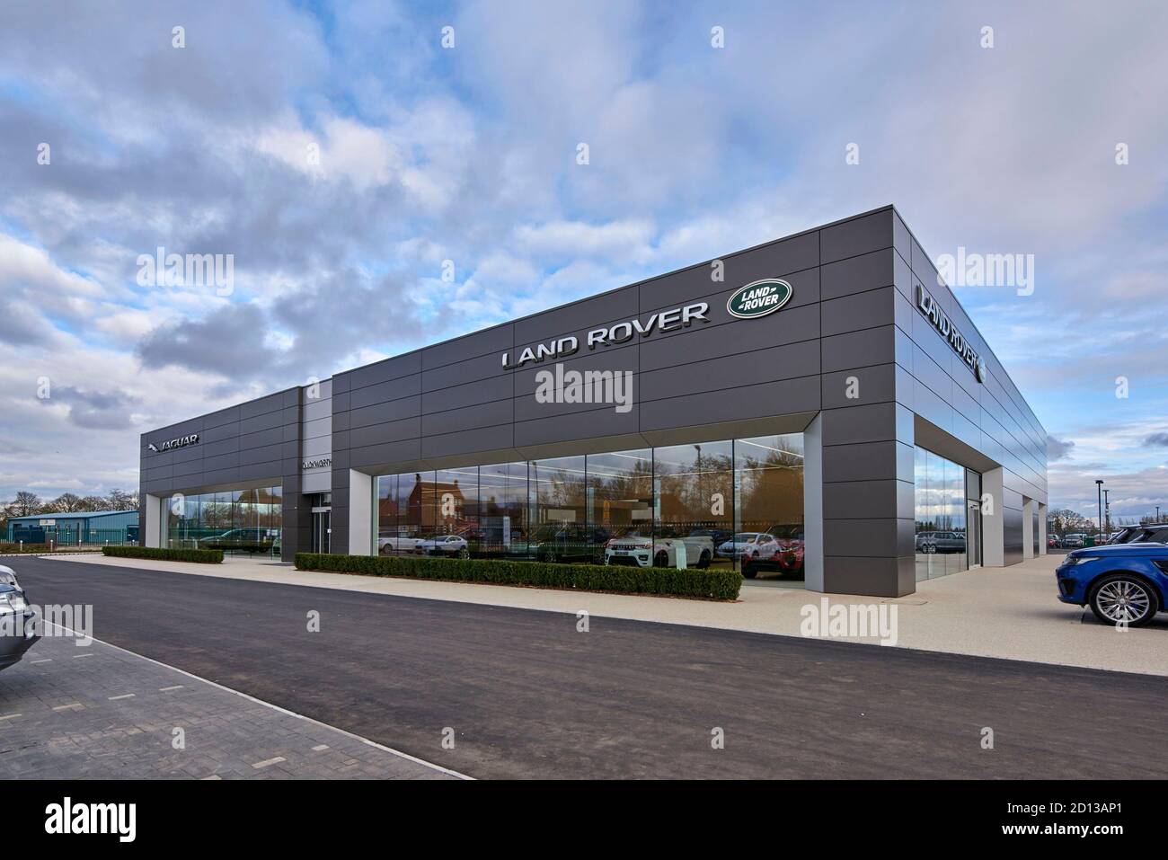 Jaguar Land rover dealership, Boston, eastern England,UK Stock Photo