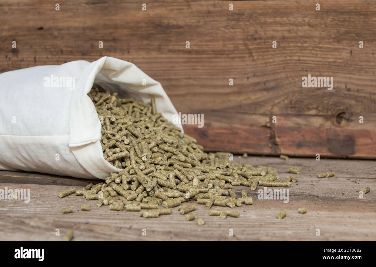 bag with balanced pellets for rabbits Stock Photo - Alamy