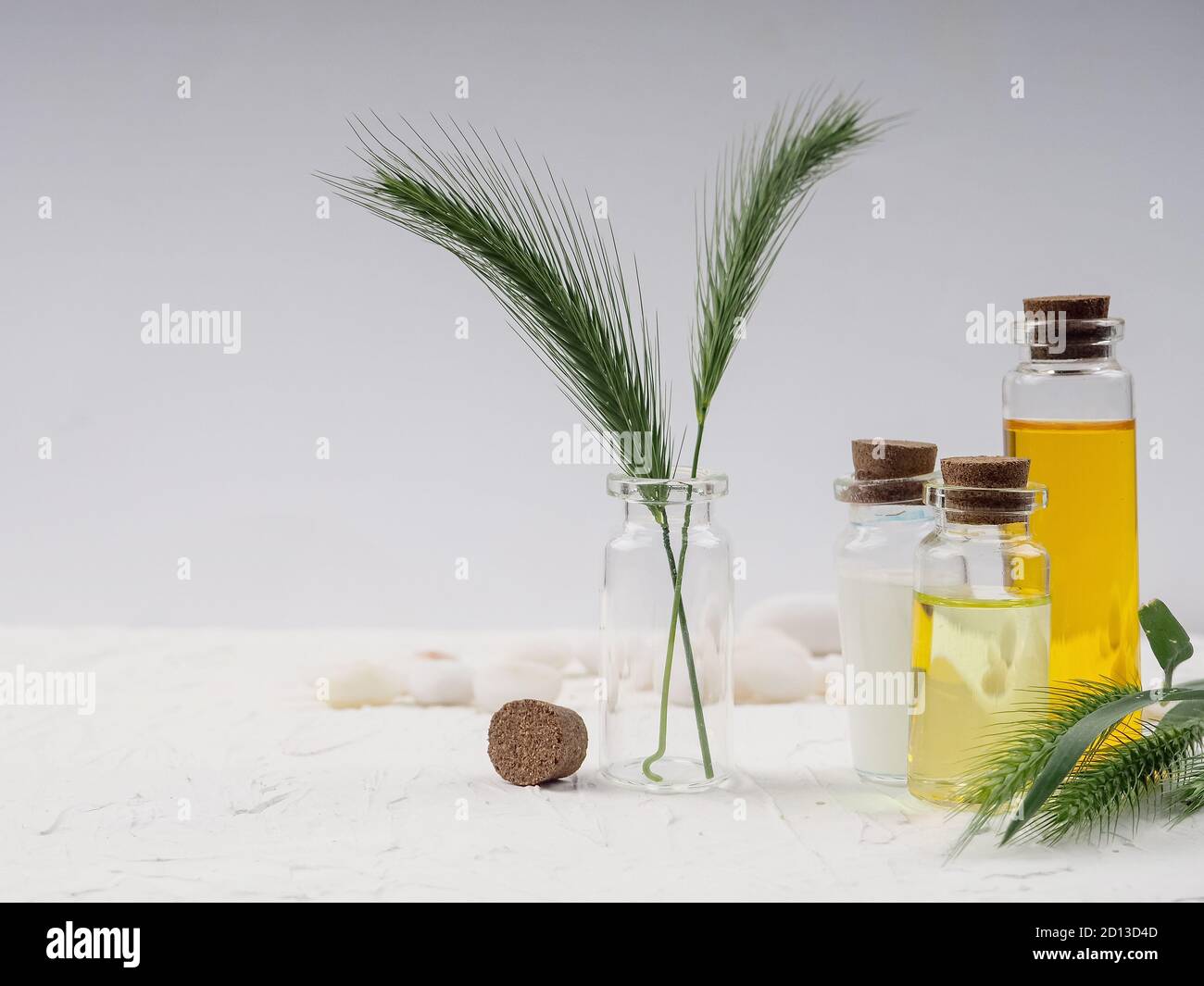 Homemade skincare cosmetic. essential oil, experiment and research with