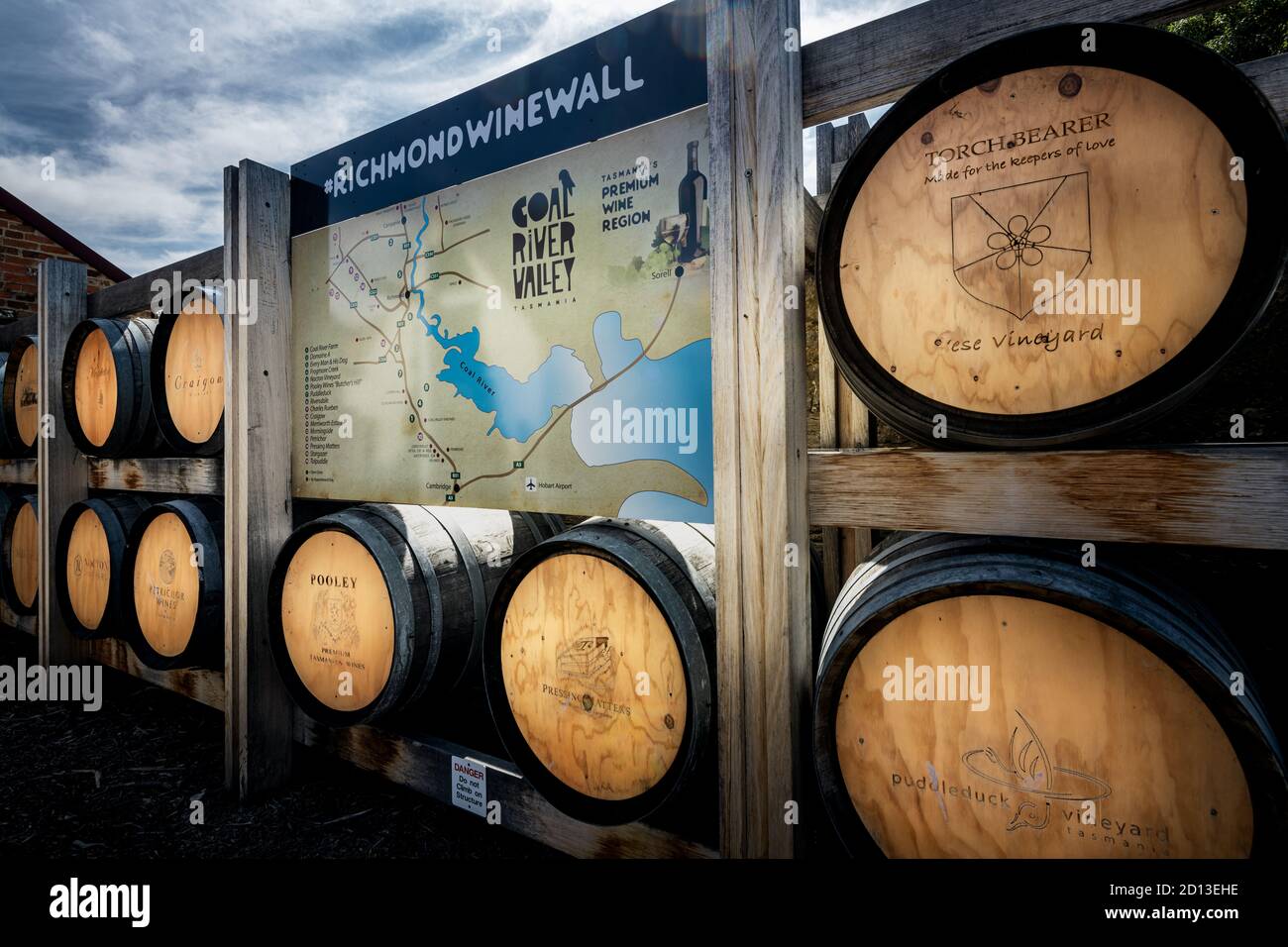 Famous Wine Wall in the historical town of Richmond Stock Photo Alamy