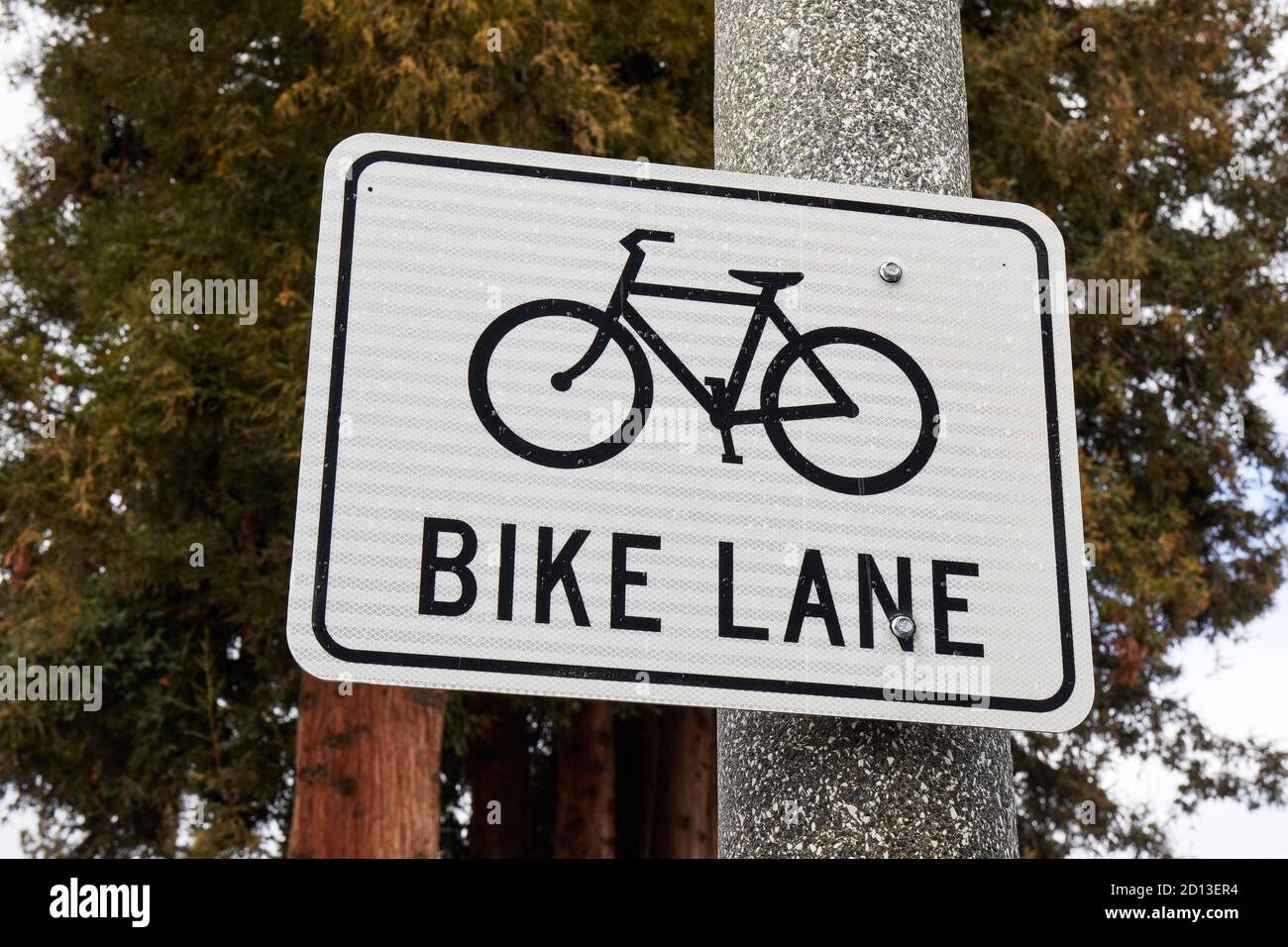 Bike Lane sign Stock Photo