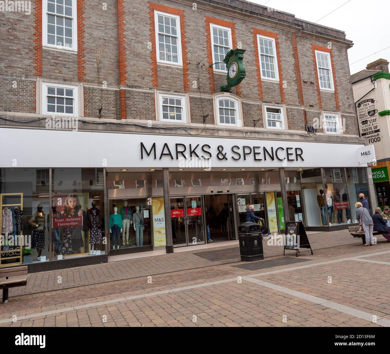 Marks and Spencer department store in Newbury, Berkshire, England, UK