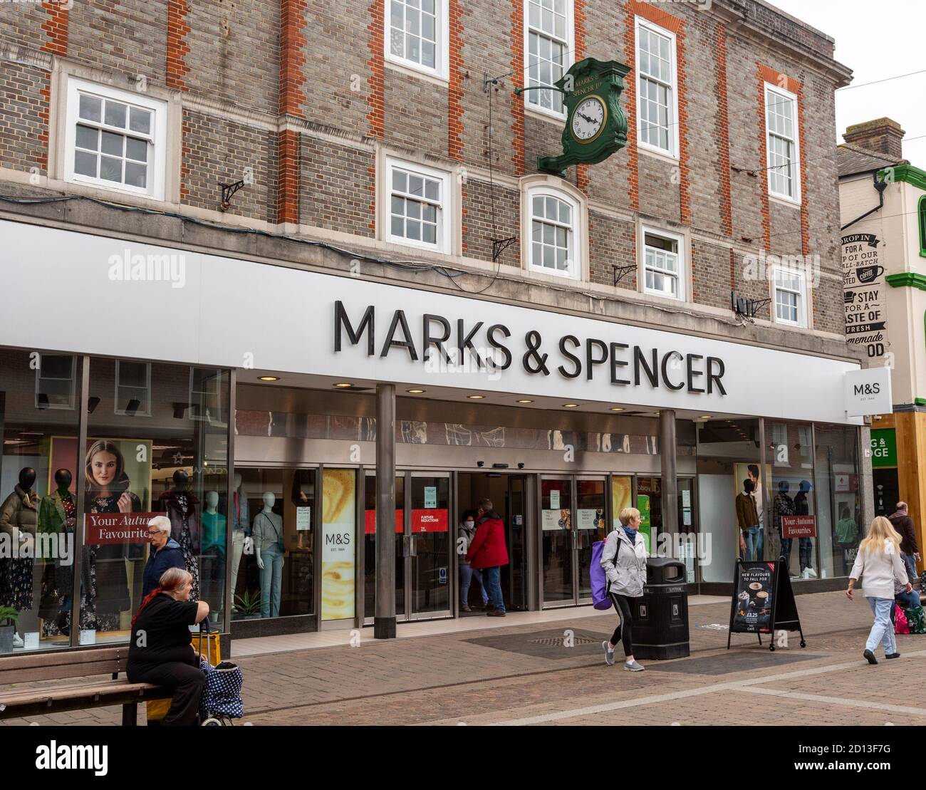 Marks and Spencer department store in Newbury, Berkshire, England, UK
