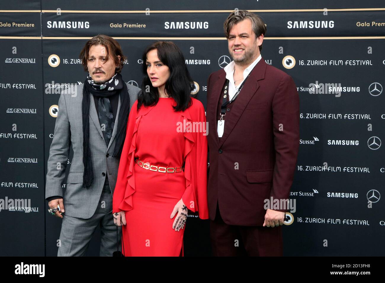 Zurich, Schweiz. 02nd Oct, 2020. Johnny Depp, Gina Deuters and Stephen