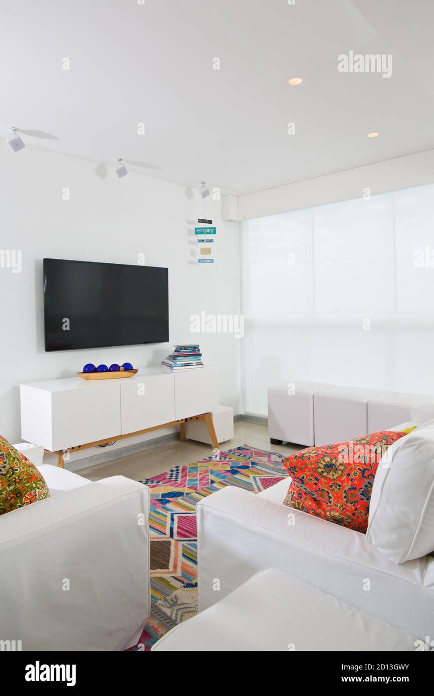 Interior of modern apartment, living room Stock Photo - Alamy