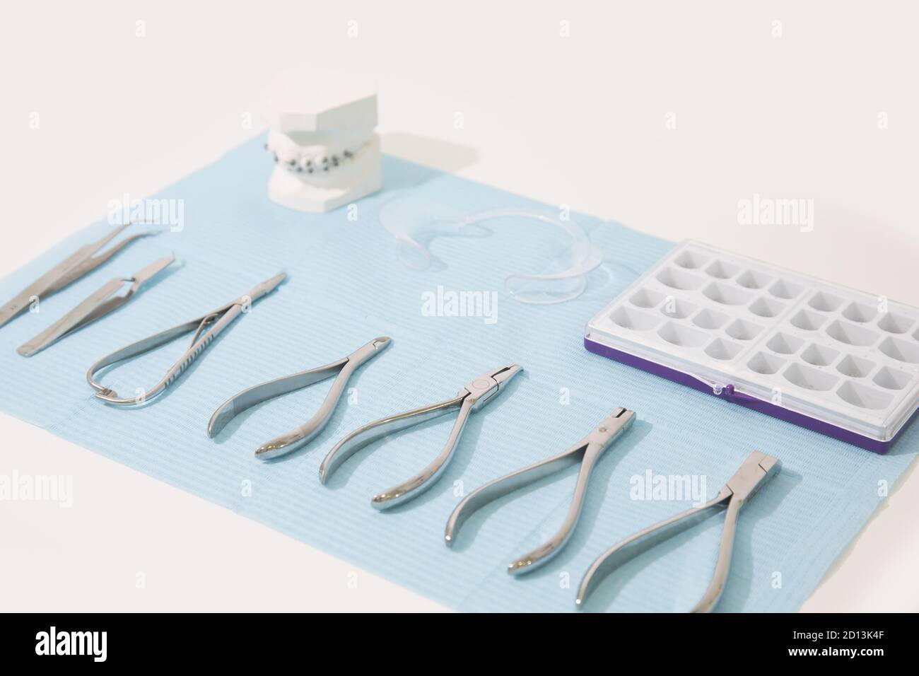 Dental orthodontic material on white background Stock Photo Alamy