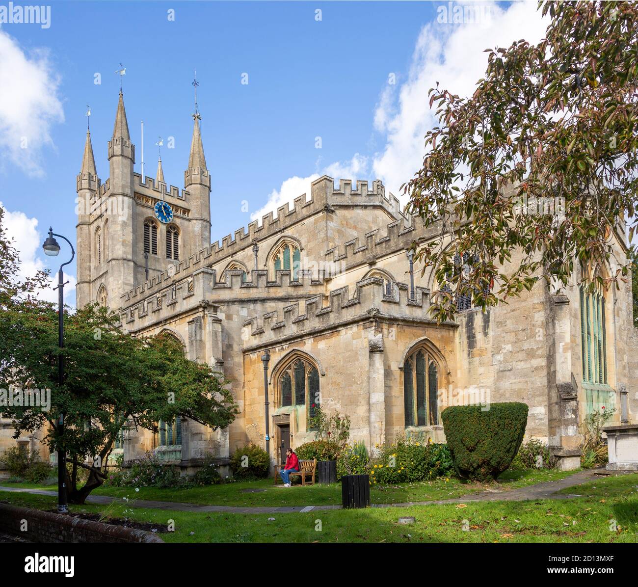 Historic church of Saint Nicholas, town centre of Newbury, Berkshire ...