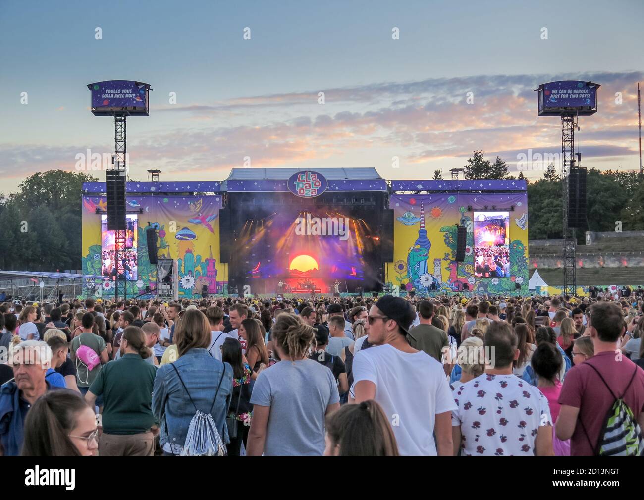 Concert Imagine Dragons, Lollapalooza festival, Olympic stadium, Westend, Berlin, Germany, Konzert Imagine Dragons, Lollapalooza-Festival, Olympiastad Stock Photo