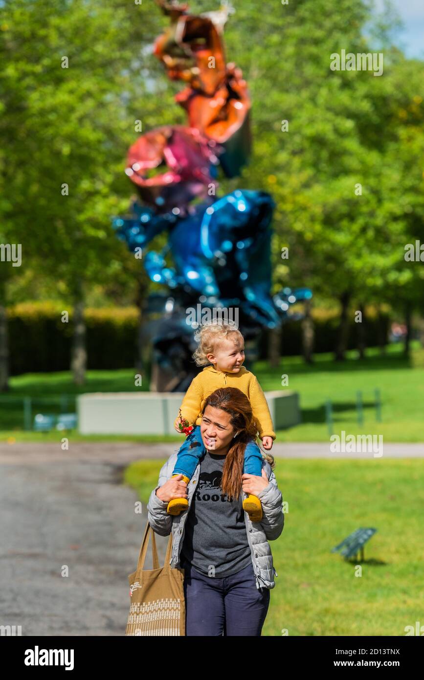 London, UK. 05th Oct, 2020. Arne Quinze, Lupine Tower, 2020 - Frieze Sculpture, the largest outdoor exhibition in London. Work by 12 leading international artists in Regent's Park from 5th October - 18h October in a free showcase. Credit: Guy Bell/Alamy Live News Stock Photo