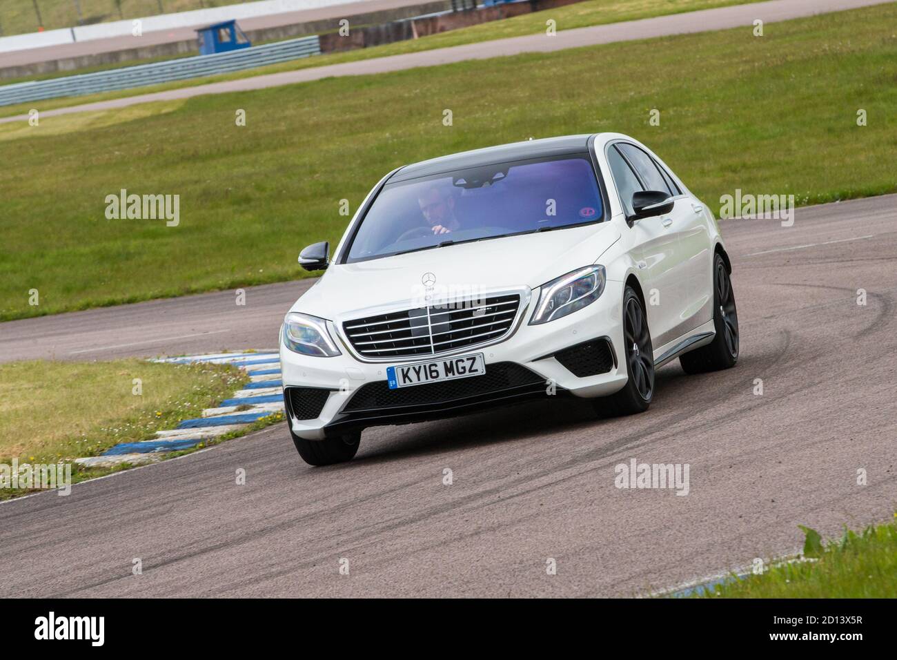 2016 Mercedes-Benz S-Class S 63 AMG at Rockingham Motor Speedway, Northamptonshire, 31st March 2016 Stock Photo