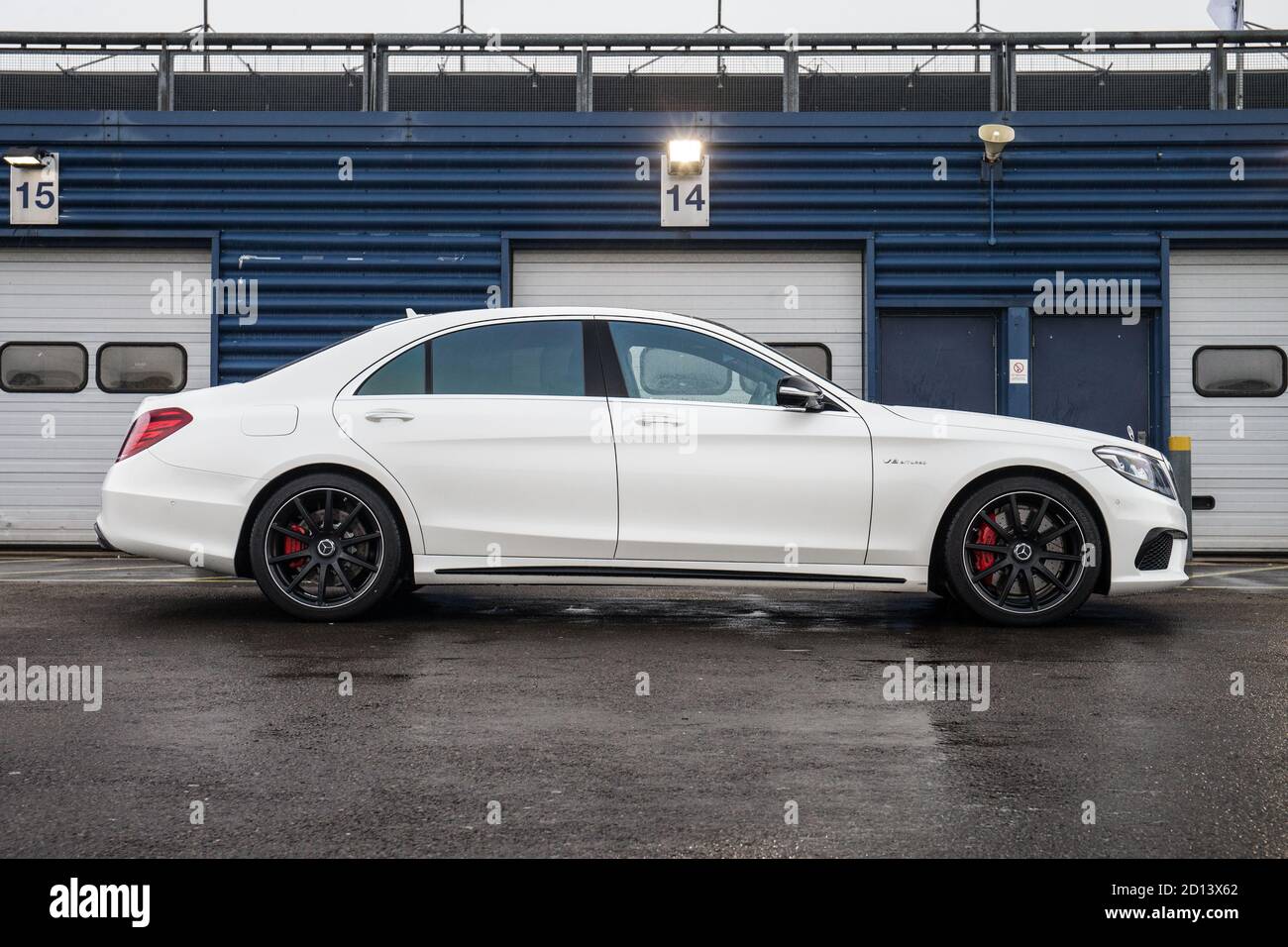 2016 Mercedes-Benz S-Class S 63 AMG at Rockingham Motor Speedway, Northamptonshire, 31st March 2016 Stock Photo