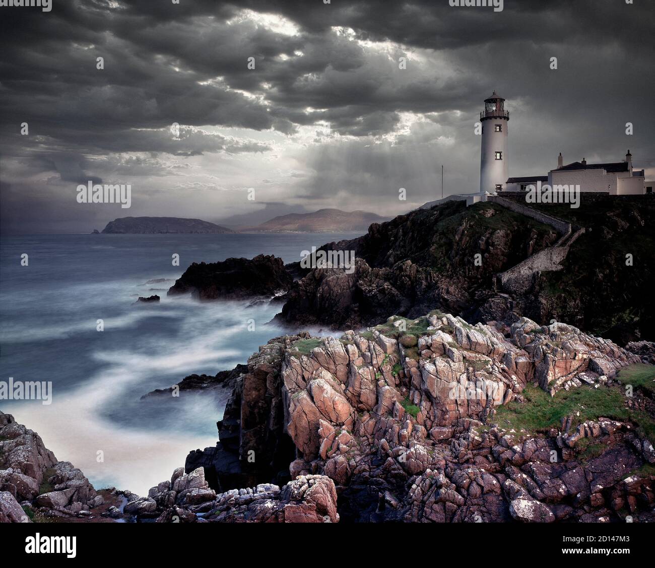IRL - Co. Donegal: Fanad Head Lighthouse Stock Photo