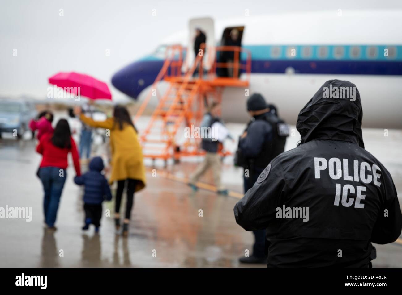 Mexico Repatriation Flight January 16, 2020 Stock Photo