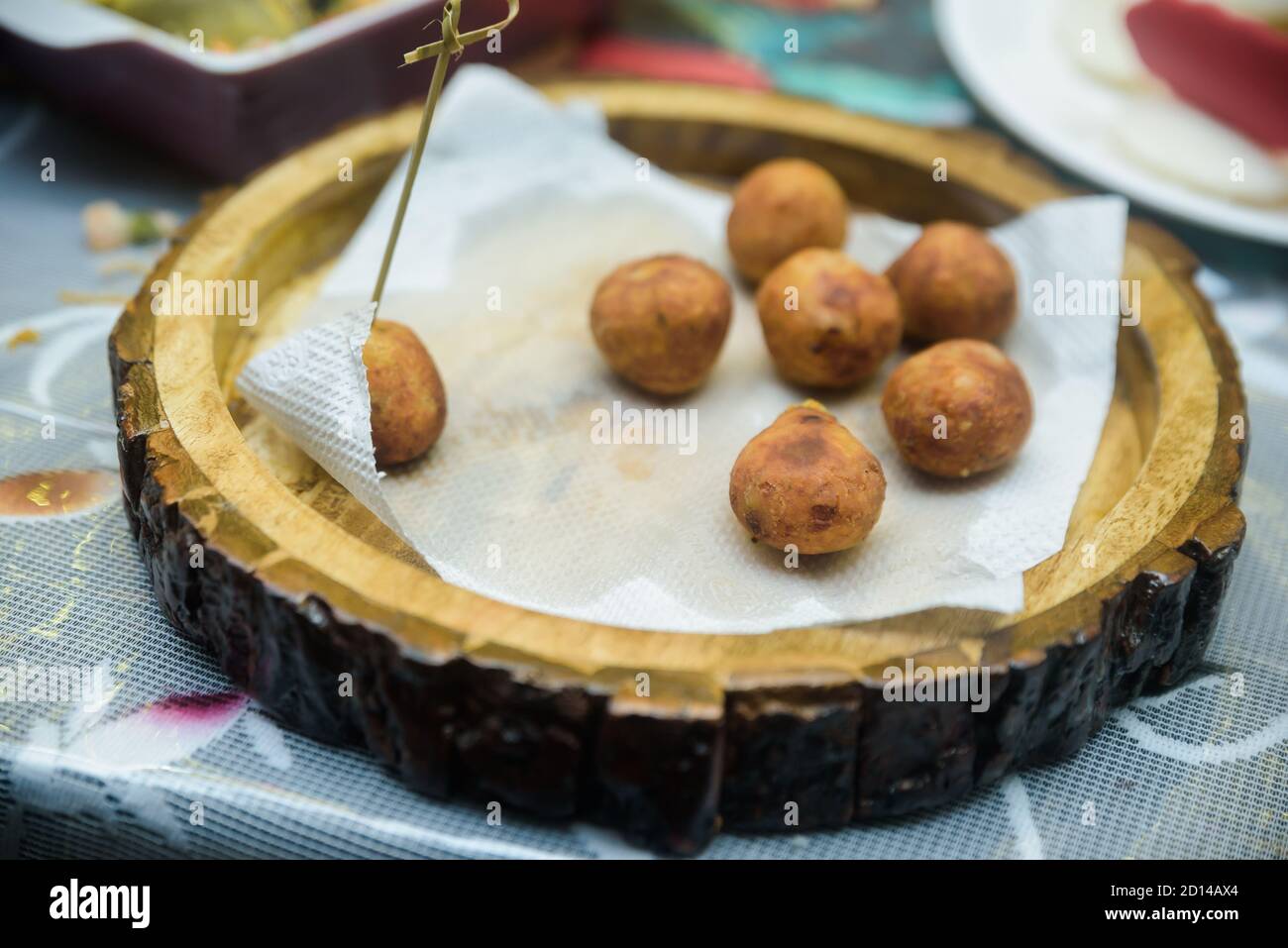 Cheese Balls with French Fries and Sauce Stock Image - Image of tasty,  snack: 180112499