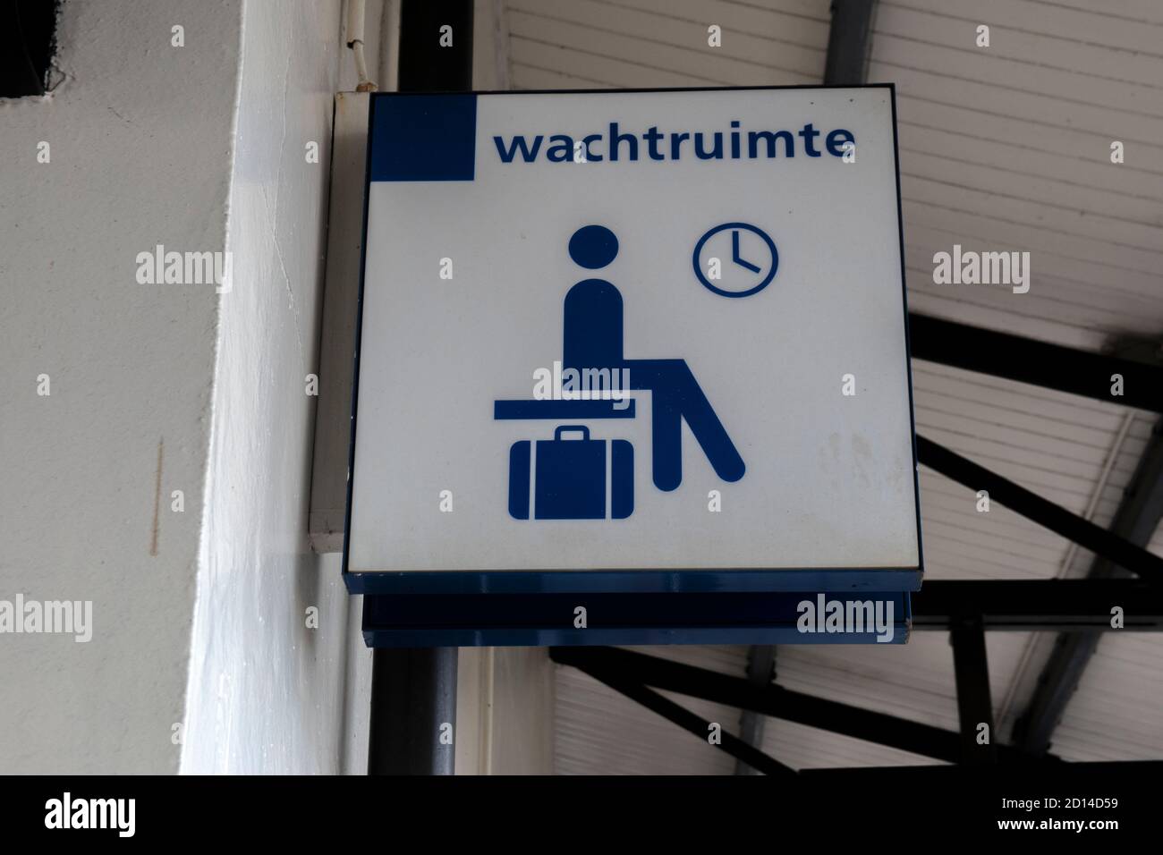 Information Sign Waiting Room At The Train Station Bilthoven The