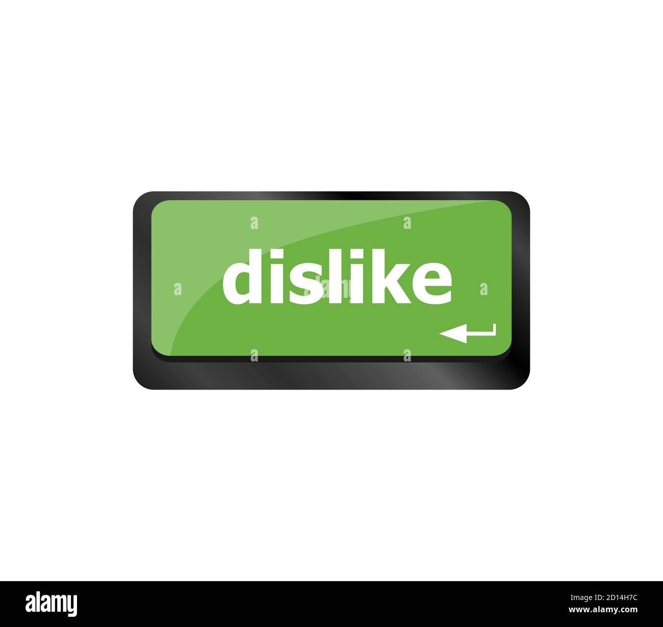 dislike key on keyboard for anti social media concepts Stock Photo