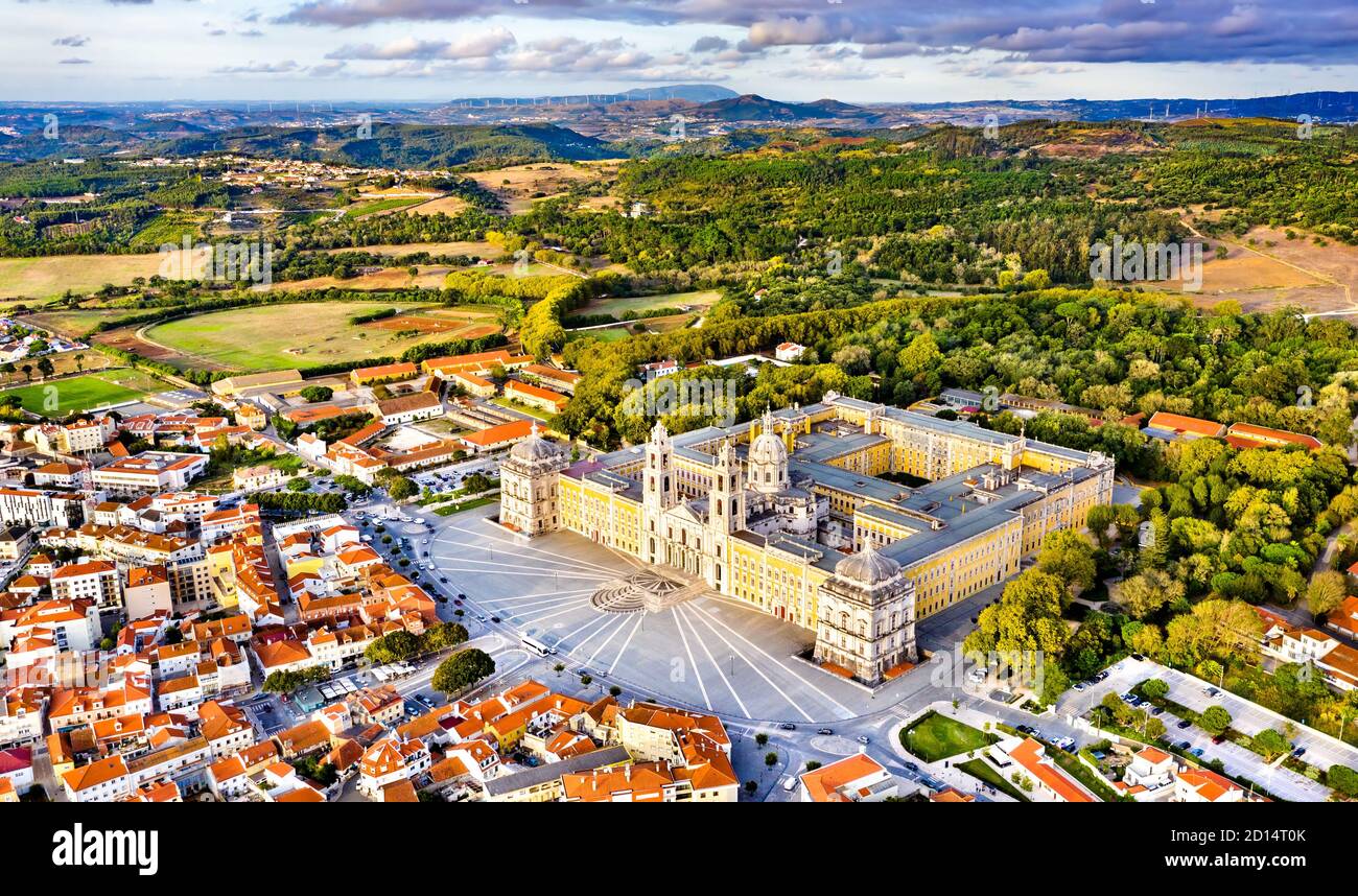 Palace - Convent of Mafra in Portugal Stock Photo