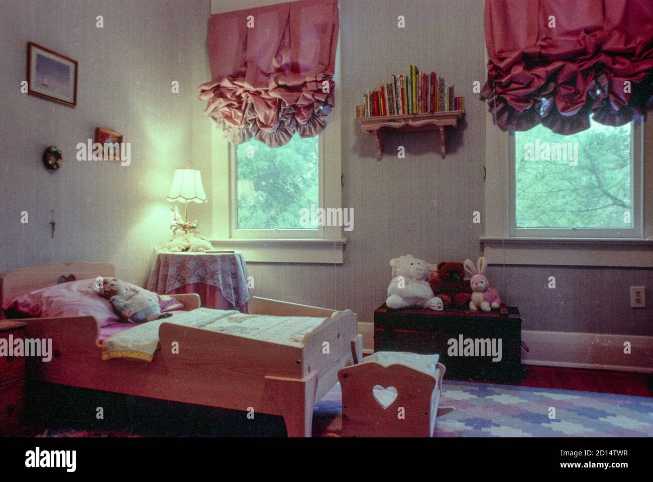 Upscale designer little girl's room in the United States, 1980s Stock Photo - Alamy