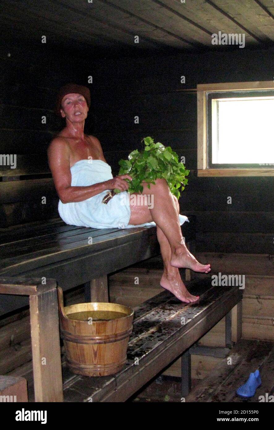Finland women sauna hires stock photography and images Alamy
