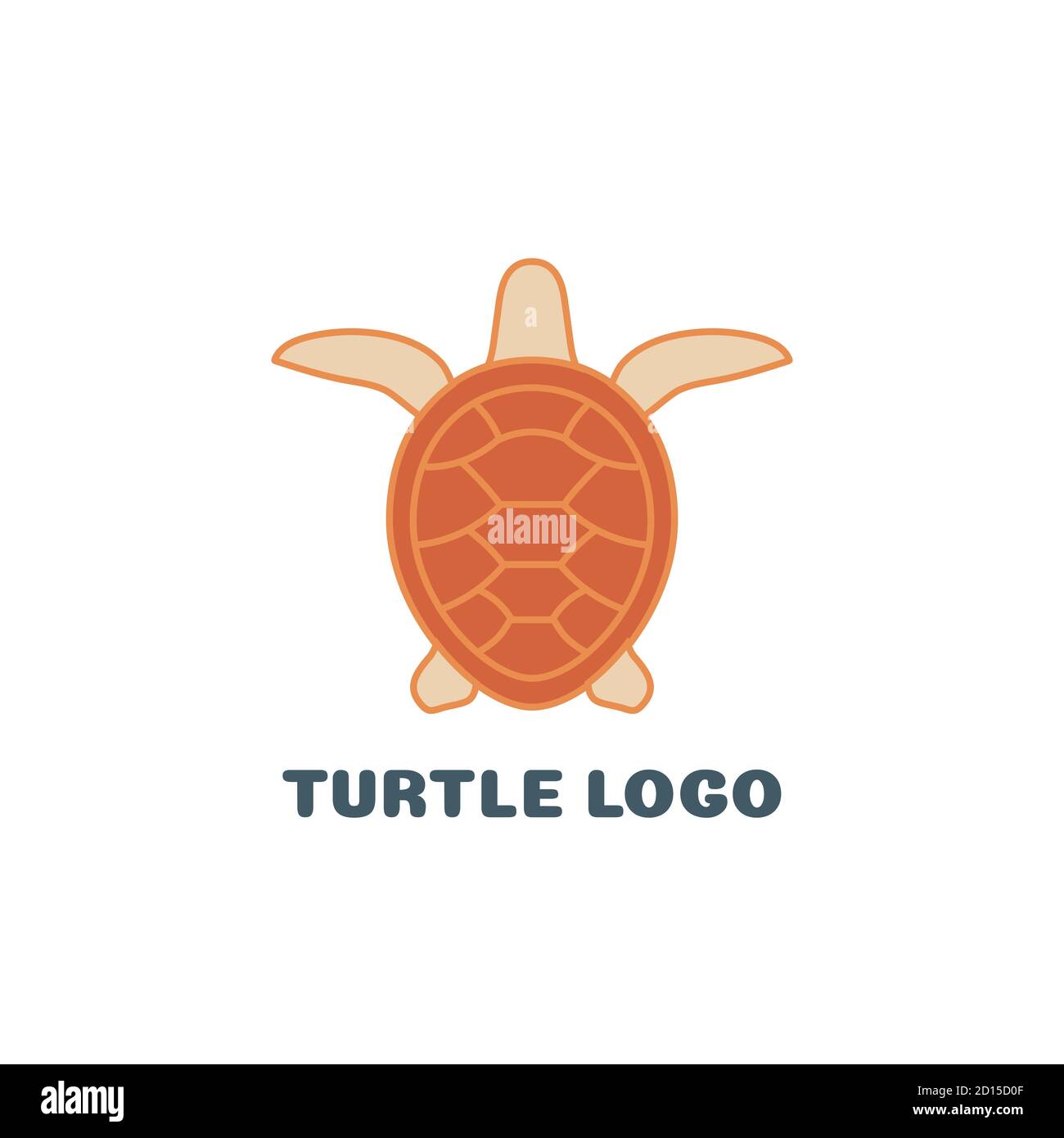 Turtle logo template. Colorful turtle icon on a white background. Vector EPS10 Stock Vector