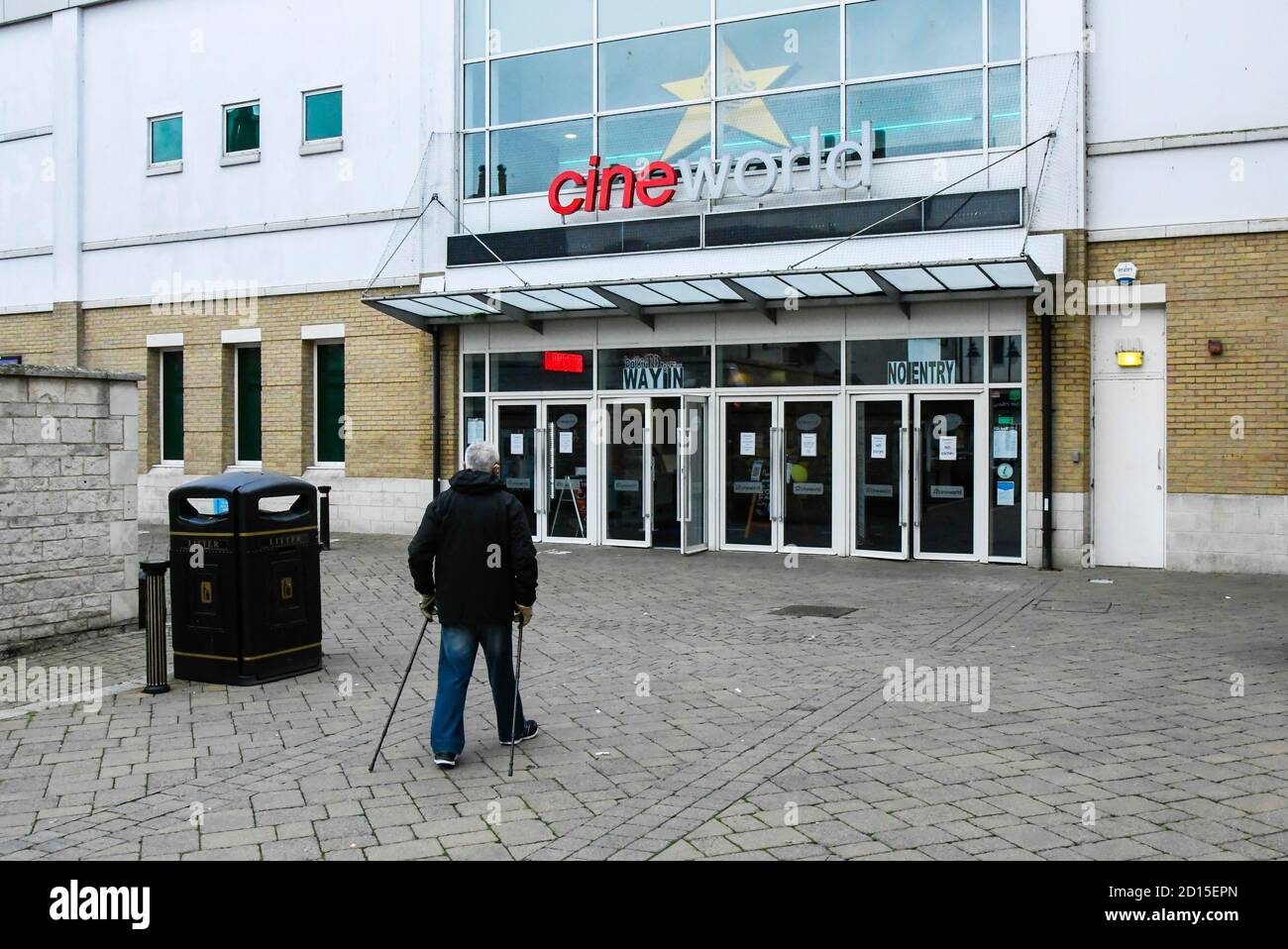 Weymouth, Dorset, UK.  5th September 2020.  Cineworld is to close all its cinemas on Thursday due to the ongoing Covid-19 pandemic effecting the film industry.  Weymouth branch of Cineworld in Dorset is one of the 127 Cineworld and Picturehouse venues in the UK set to shutdown this week.  Picture Credit: Graham Hunt/Alamy Live News Stock Photo