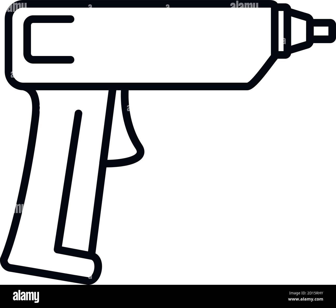 Polyurethane foam pistol icon. Outline polyurethane foam pistol vector icon for web design isolated on white background Stock Vector