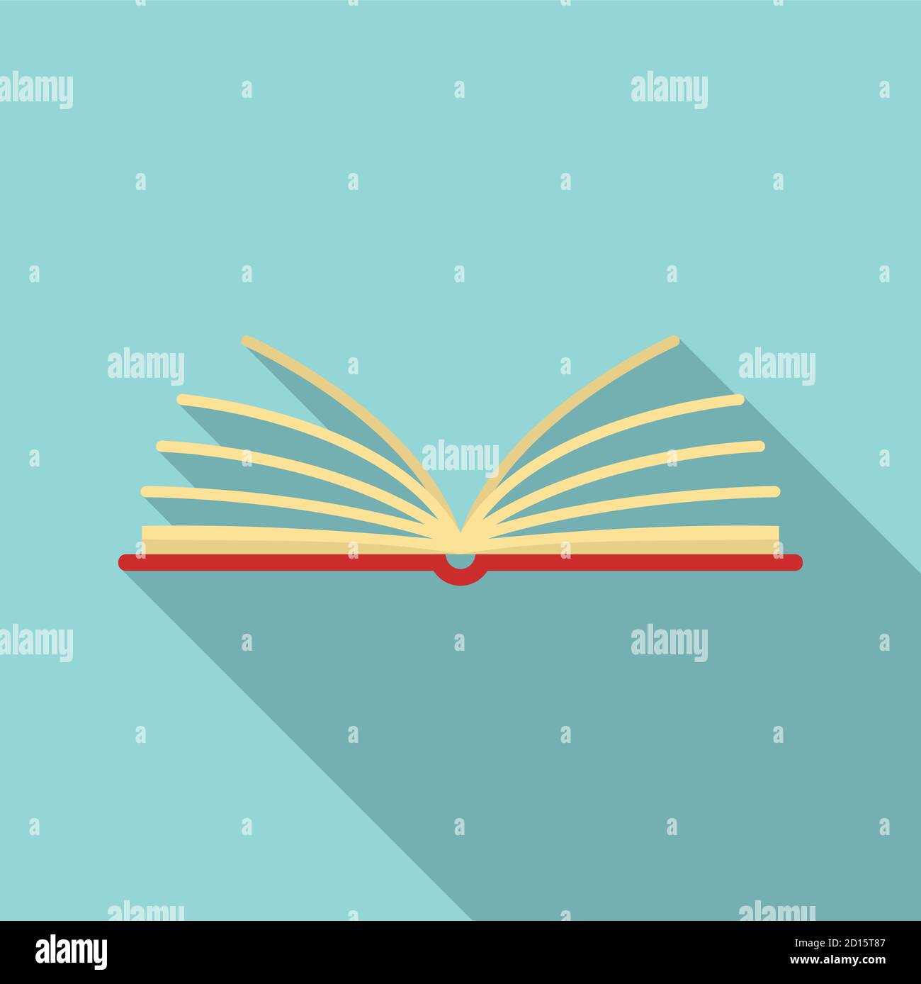 Open library book icon. Flat illustration of open library book vector ...