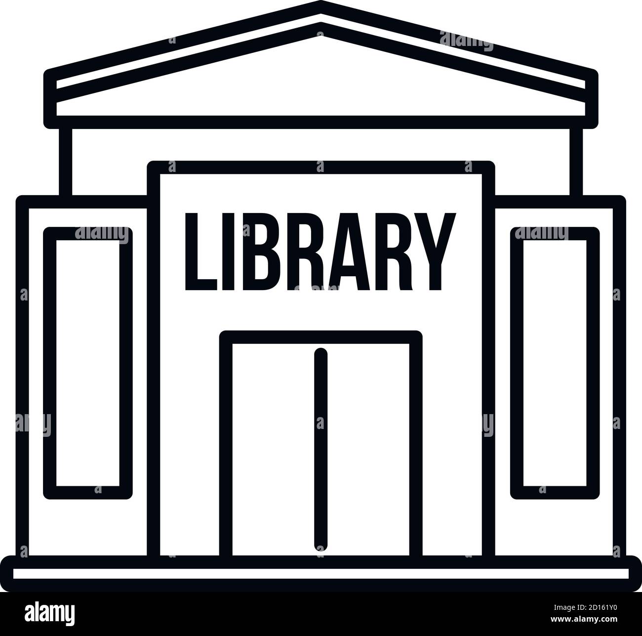 Library building icon. Outline library building vector icon for web design  isolated on white background Stock Vector Image & Art - Alamy