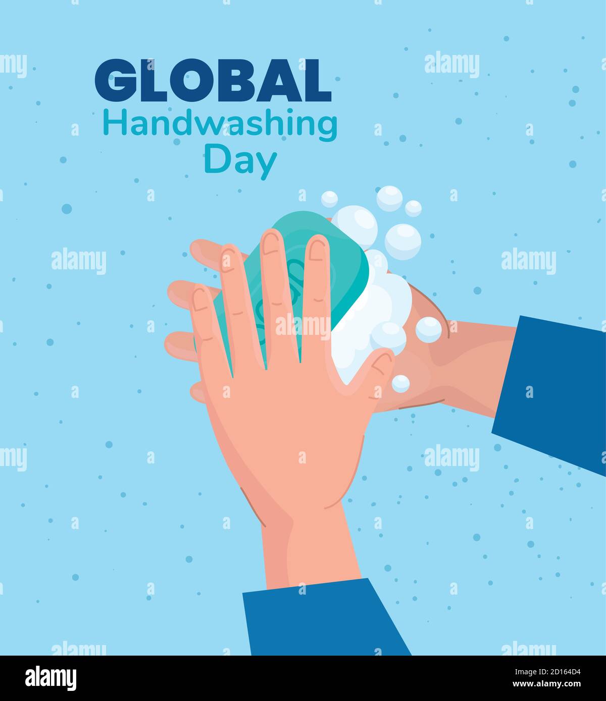 Global handswashing day hands with soap bar vector design Stock Vector ...