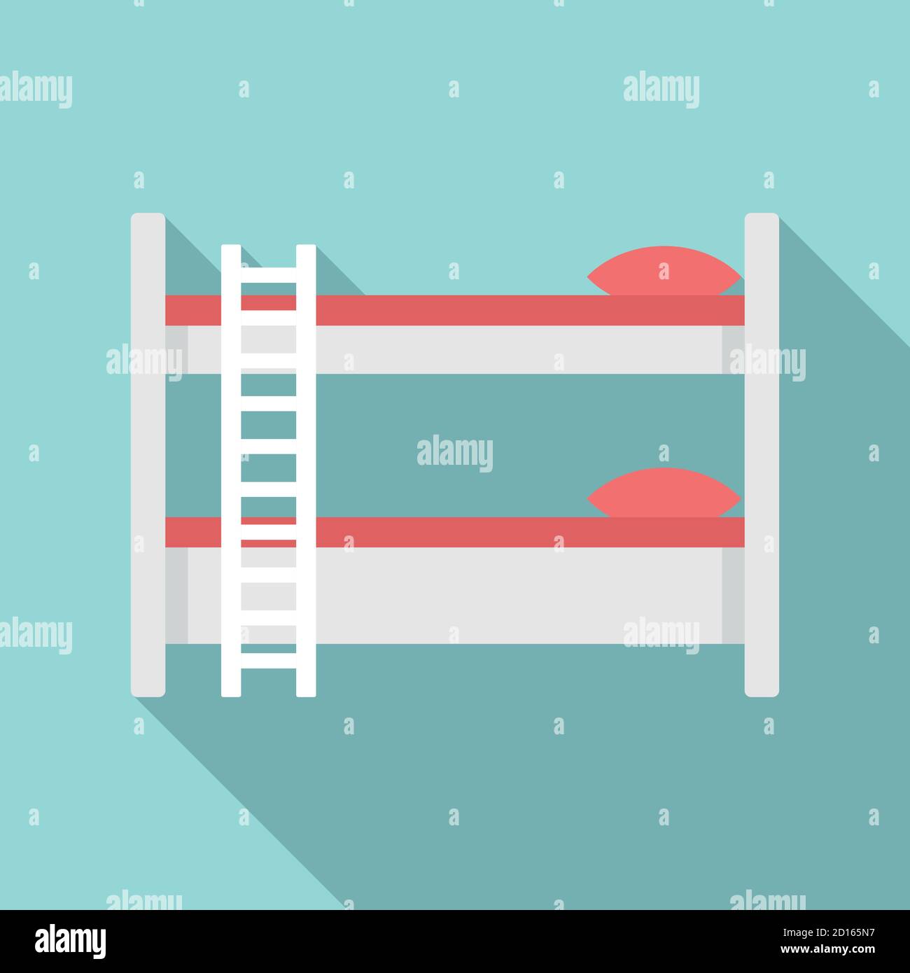 Bunk bed icon. Flat illustration of bunk bed vector icon for web design ...