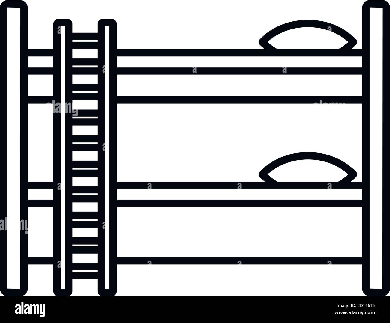 Bunk bed icon. Outline bunk bed vector icon for web design isolated on  white background Stock Vector Image & Art - Alamy