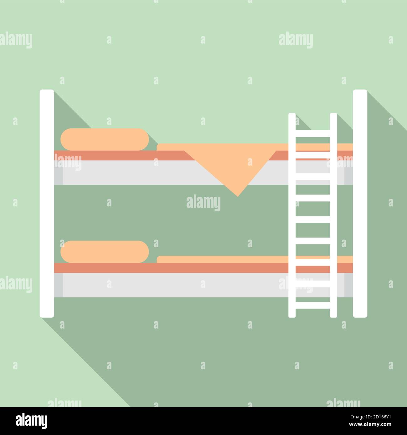 Modern bunk bed icon. Flat illustration of modern bunk bed vector icon ...