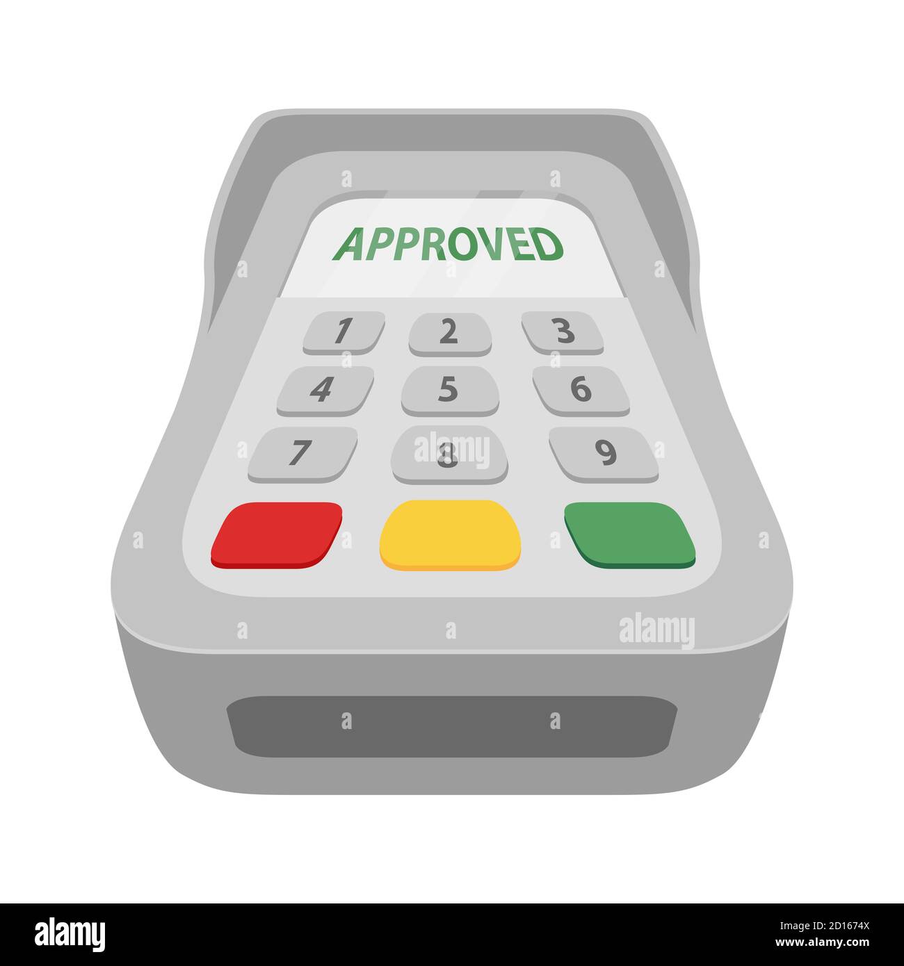 POS terminal for bank.Payment machine isolated on a white background ...