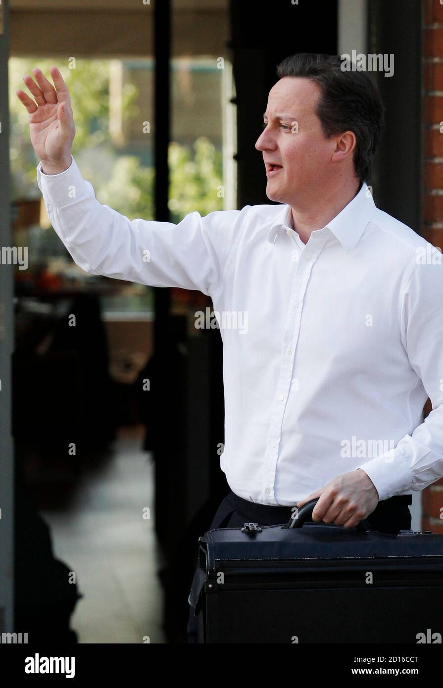 Britain S Opposition Conservative Party Leader David Cameron Leaves His Home In London May 11 2010 Britain S