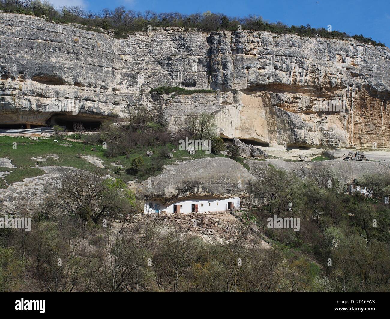 ChufutKale, medieval cave settlement in Crimea Stock Photo Alamy