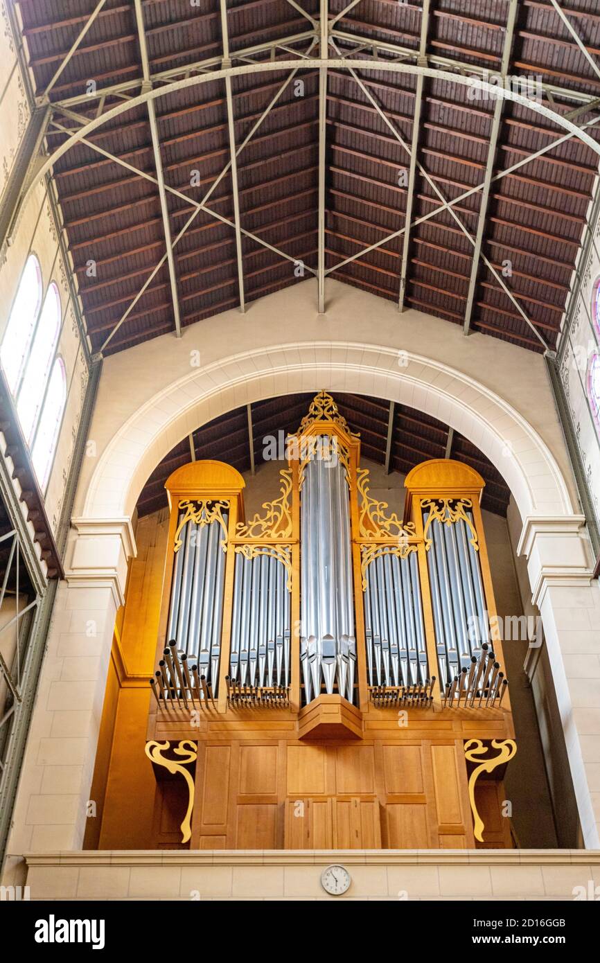 France, Paris, Notre Dame du Travail de Paris church, the organ Stock Photo