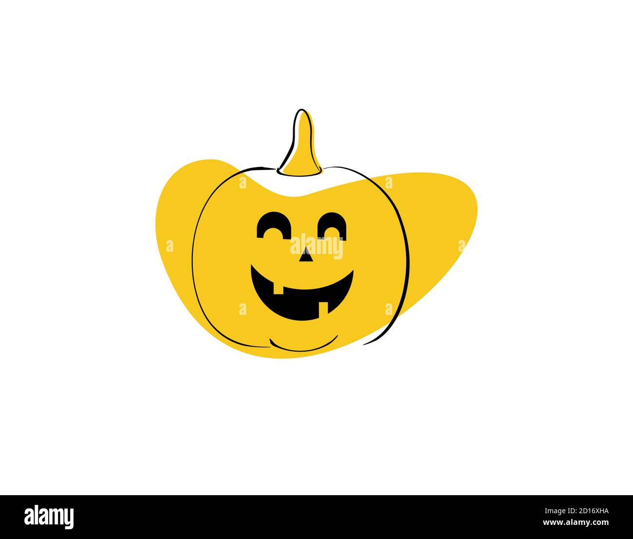 halloween pumpkin flat icon on white background in vector illustration ...
