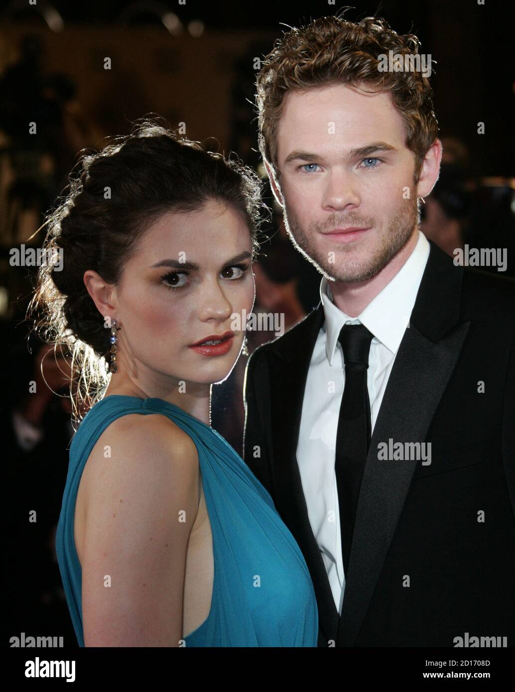 Actress Anna Paquin (L) and actor Shawn Ashmore arrive for a screening