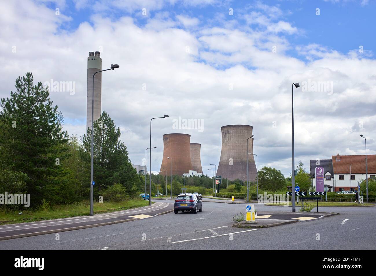 Giant cooling towers in the former mining town of Rugely in Staffordshire Stock Photo