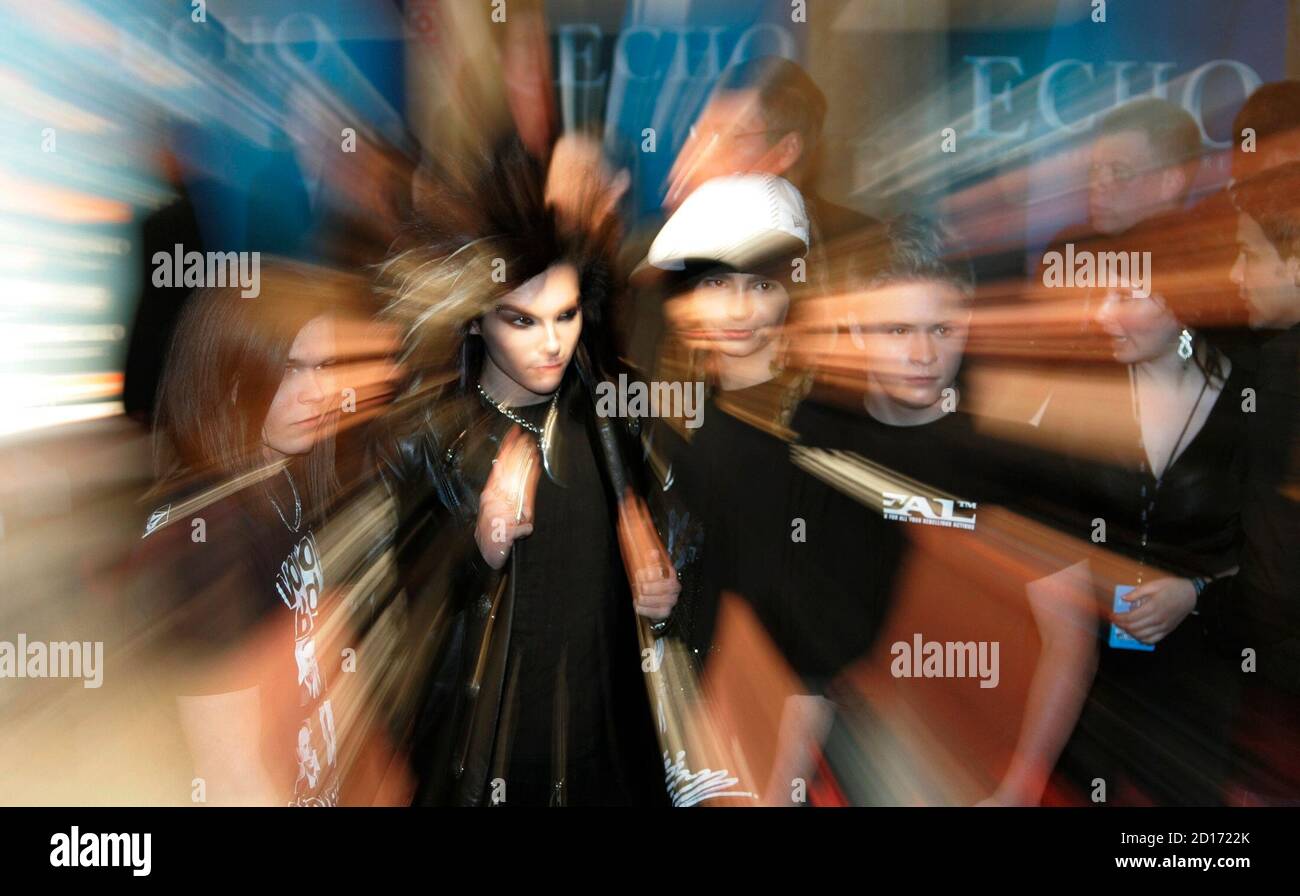 German pop group Tokio Hotel arrives for the "Echo Music Awards" ceremony  in Berlin March 25, 2007. The German Phonographic Academy honours artists  from all over the world in 24 categories. REUTERS/Tobias