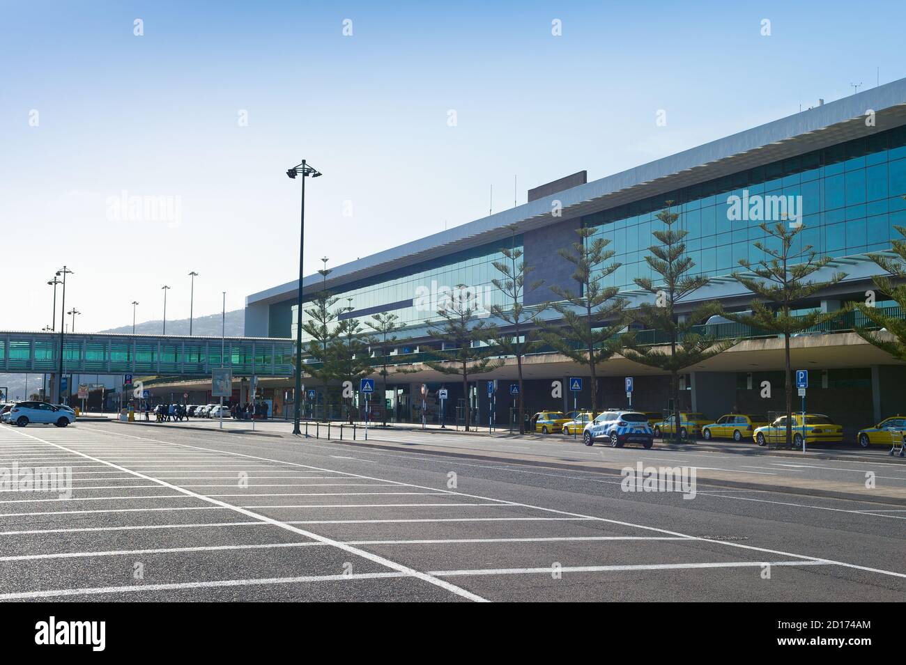 FUNCHAL, MADEIRA, PORTUGAL - JAN 30, 2020: View of Cristiano Ronaldo International Airport terminal - main airport of Madeira island Stock Photo