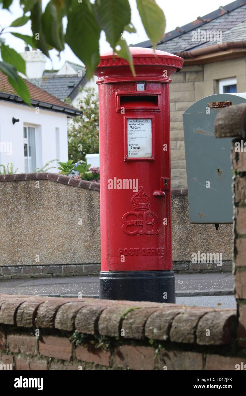 Ayr Ayrshire, Scotland, UK 05 Oct 2020 The Edward VIII pillar post